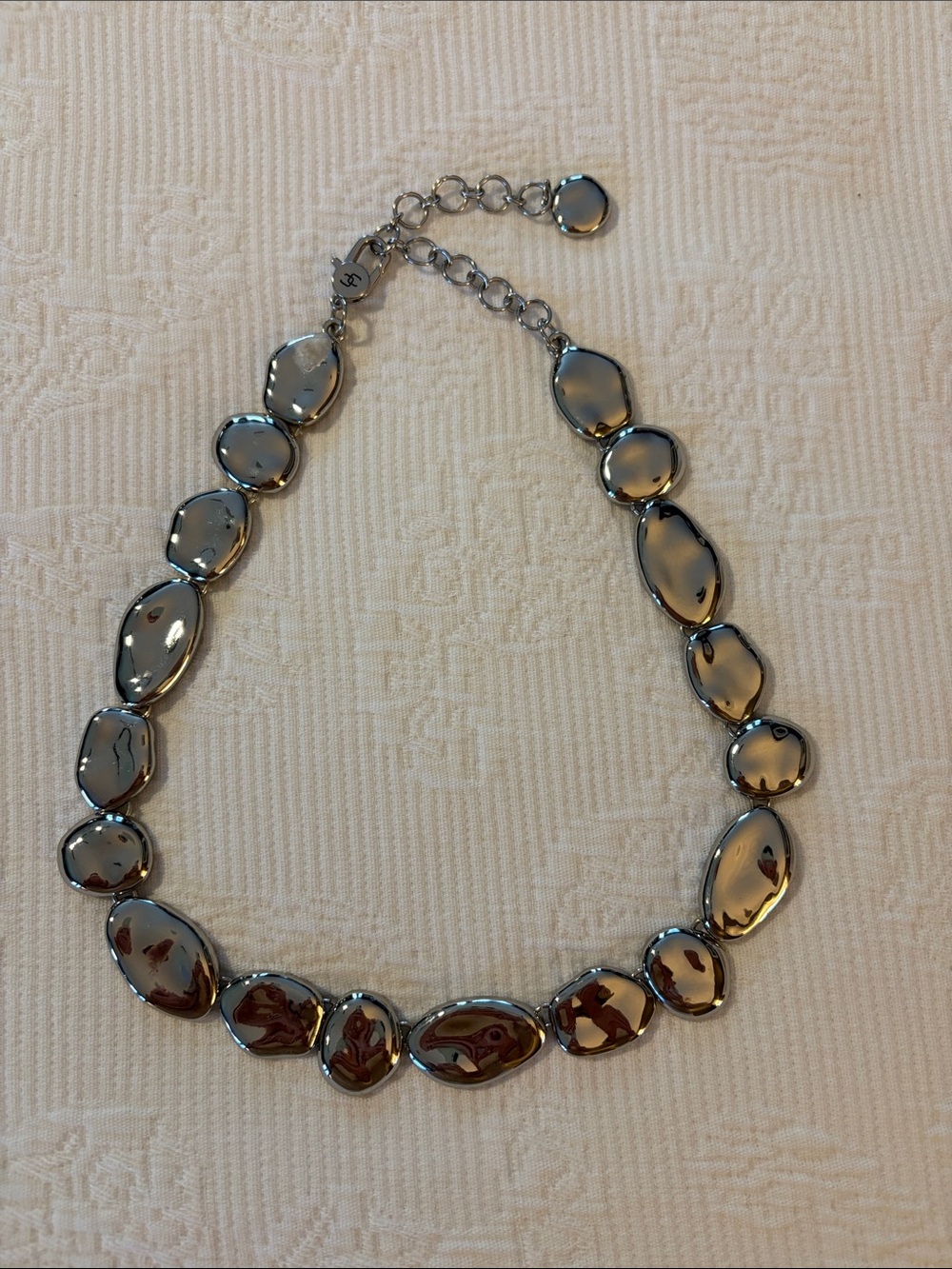 Chico's Shiny Hematite-Tone Pebble Necklace